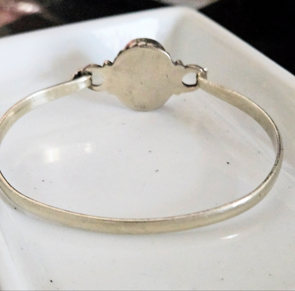 TIBETAN TURQUOISE CUFF BANGLE BRACELET 6.5 - 6 3/4 - Picture 4 of 4
